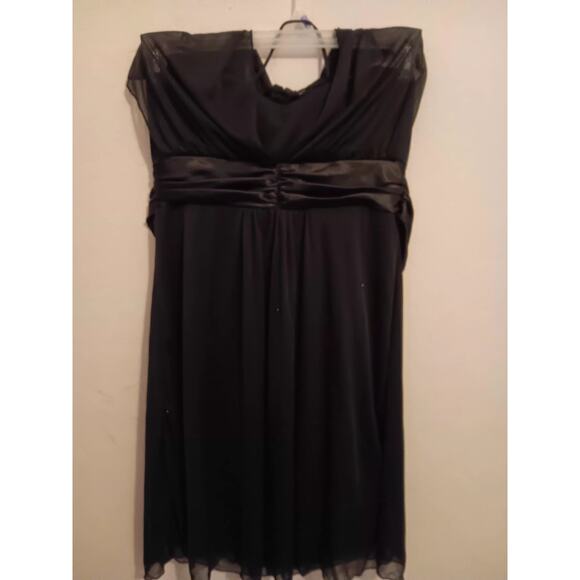 Speechless Dress Junior girls Sz Large, Black, Pleated, Chiffon cover, EUC - Picture 1 of 5